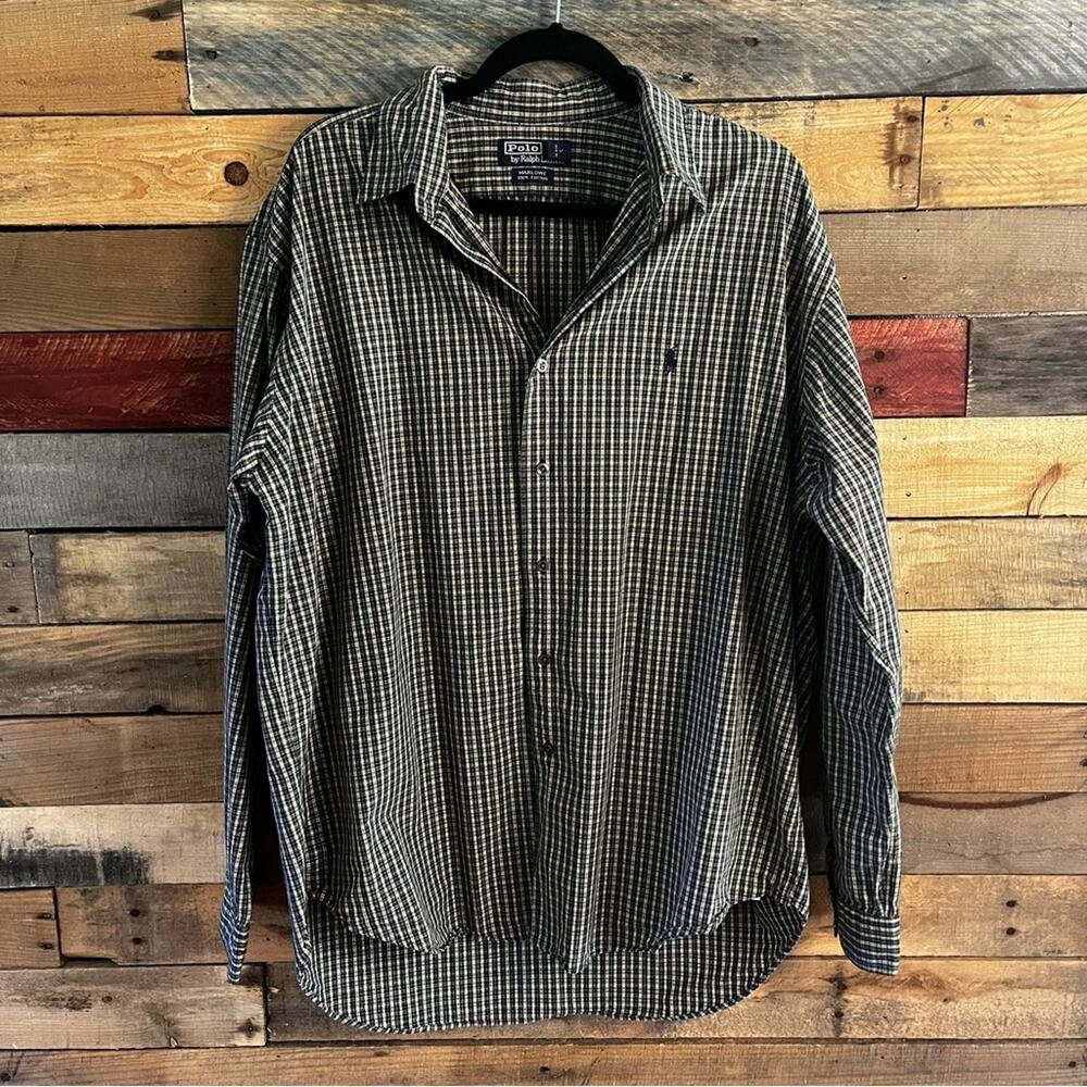 Polo By Ralph Lauren Plaid Button Down Shirt Size XL